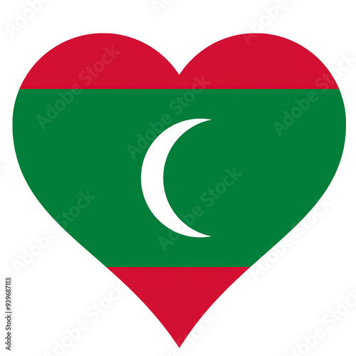 Free Download Heart of a flag Maldives - GFXLoad