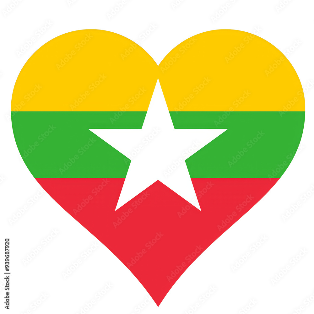 Heart of a flag Myanmar Heart of a flag Myanmar
