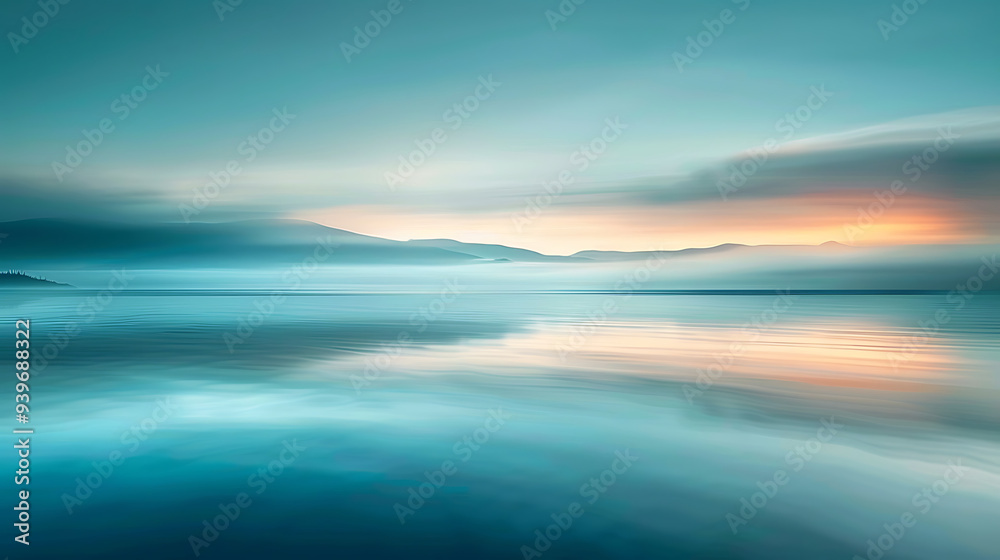 Fototapeta premium Serene Mountain Lake at Dusk