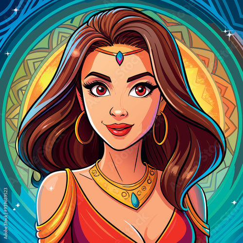 Obraz na płótnie Cartoon women colorful vector w salonie