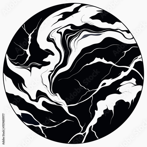 Obraz na płótnie Black white marble texture vector w salonie