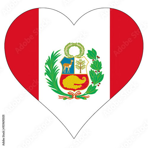 Heart of a flag Peru