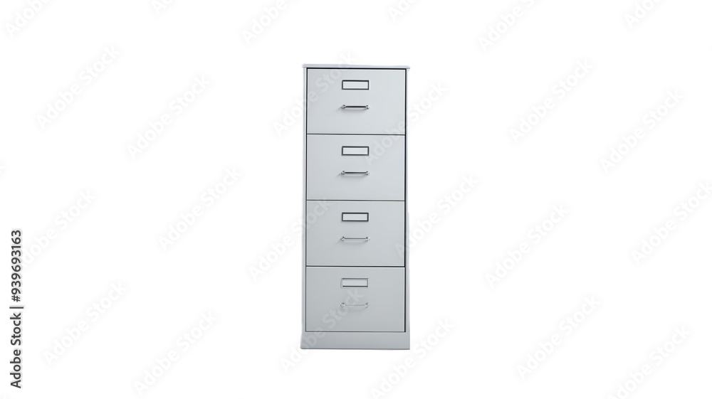 Stainless steel filing cabinet, white, isolated on background Stainless steel filing cabinet, white, isolated on background