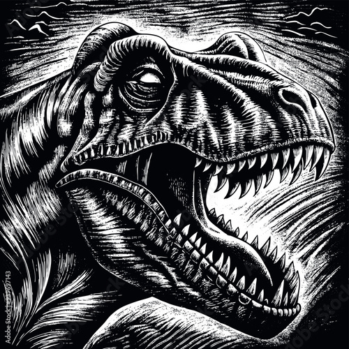 Obraz na płótnie Trex vector w salonie