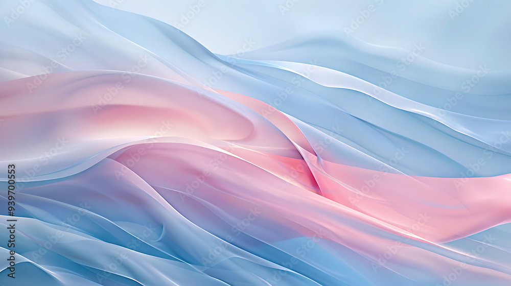 Soft Flowing Pastel Fabric Waves Soft Flowing Pastel Fabric Waves