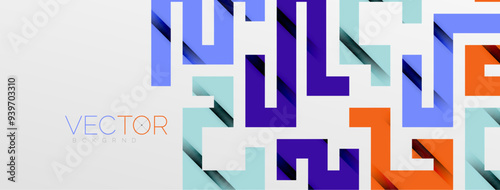 Color bend lines with shadow texture effect. Vector Illustration For Wallpaper, Banner, Background, Card, Book Illustration, landing page