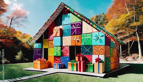 House Made of Gift Boxes
