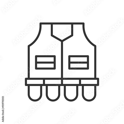 Bulletproof Vest Icon Sign Symbol