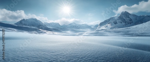 Wallpaper Mural Sparkling Snowfield: Gateway to Snow-Capped Mountain Adventures. Torontodigital.ca