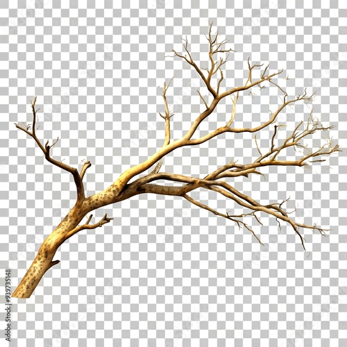 tree branches without leaves on a white background
