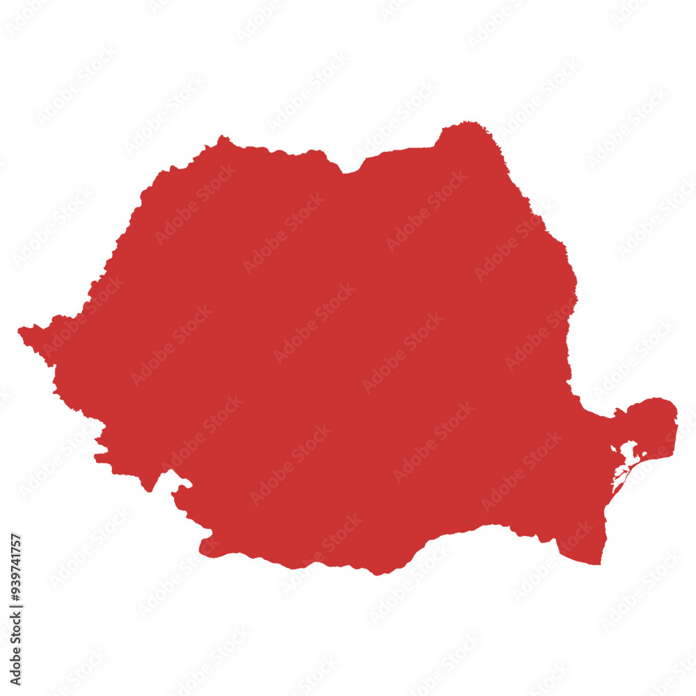 Obraz premium Vector outline map of Romania