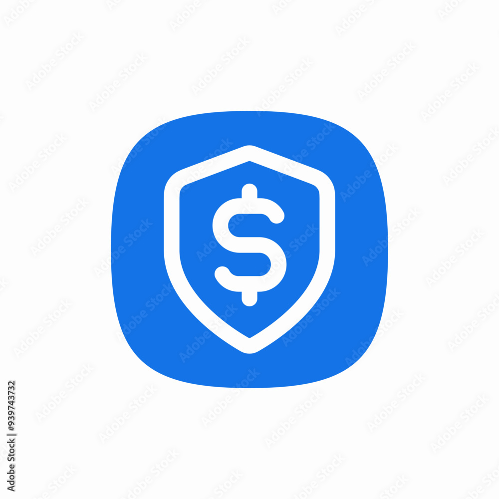 money protection shield icon vector money protection shield icon vector