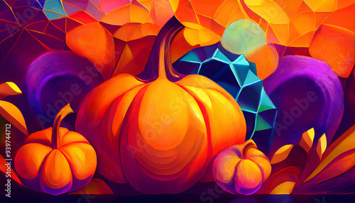 kürbis, halloween, geomerisch, formen, close up, nahtlos, hintergrund, y2k, neon, farbe, vibrant, vivid, herbst, orange, fall, essen, thanksgiving, gemüse, ernte, vektor, abbildung, jahreszeit, pop,  photo