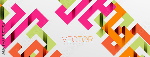 Color bend lines with shadow texture effect. Vector Illustration For Wallpaper, Banner, Background, Card, Book Illustration, landing page