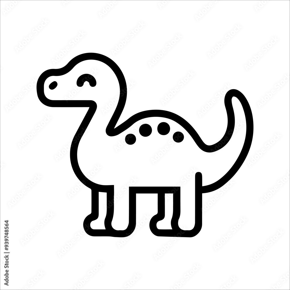 dinosaur icon or modern line symbol. Vector line art and icon design with bold outline. Black and white Pixel Perfect minimalistic symbol isolated white background. Silhouette simple thin sign dinosaur icon or modern line symbol. Vector line art and icon design with bold outline. Black and white Pixel Perfect minimalistic symbol isolated white background. Silhouette simple thin sign