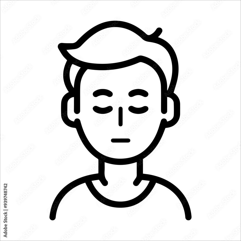 Sick Person icon or modern line symbol. Vector line art and icon design with bold outline. Black and white Pixel Perfect minimalistic symbol isolated white background. Silhouette simple thin sign Sick Person icon or modern line symbol. Vector line art and icon design with bold outline. Black and white Pixel Perfect minimalistic symbol isolated white background. Silhouette simple thin sign