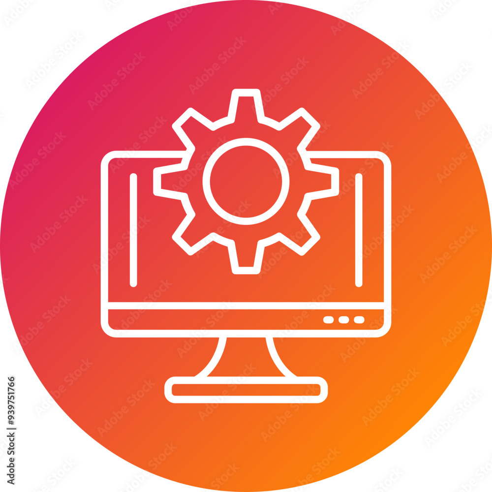 Monitor Vector Icon Monitor Vector Icon