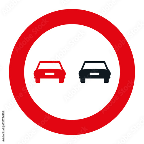 RESTRICTION SIGNS, R-305 - No overtaking - PNG