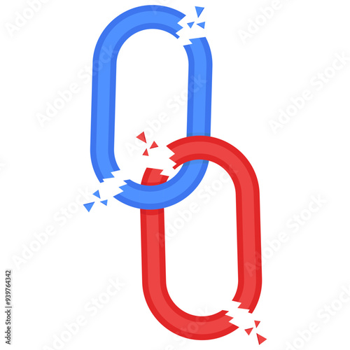 Broken Link Flat icon