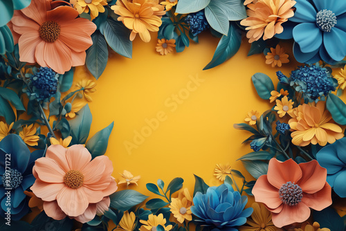 Wallpaper Mural Flowers Frame Border Background - Space for Text	
 Torontodigital.ca