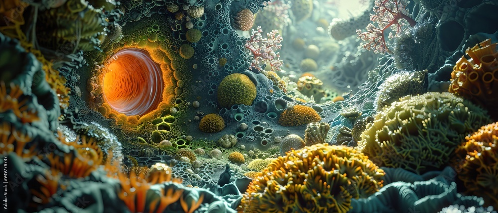 Explore the surreal landscape of a plant cell vacuole Explore the surreal landscape of a plant cell vacuole