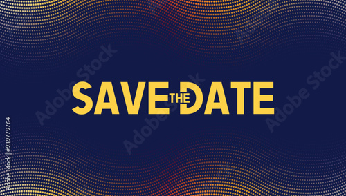 Save the date banner. Can be used for business, marketing and advertising. logo graphic design of event summit made for Technology and upcoming events.	