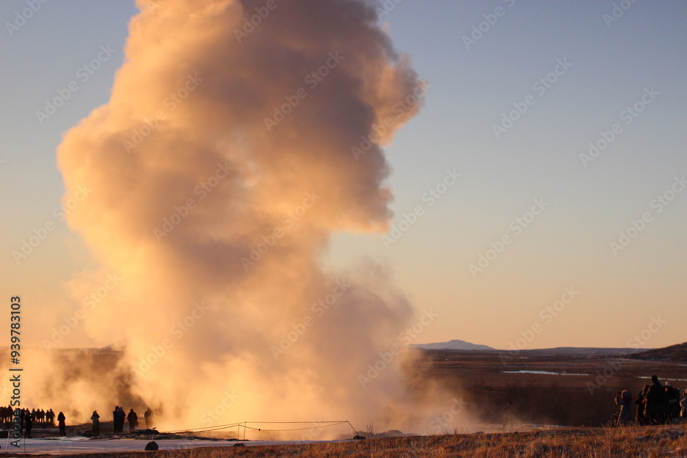 Icelandic geyser, the exploding geyser Strokkur in Iceland Icelandic geyser, the exploding geyser Strokkur in Iceland