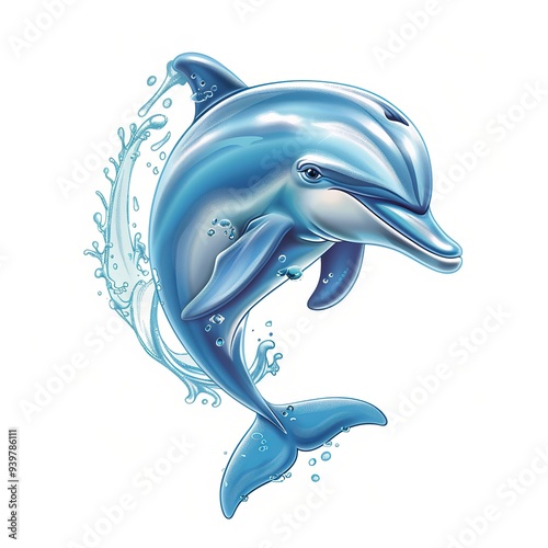 Dolphin Trust emotion fantasy animal cartoon isolated whitebackground