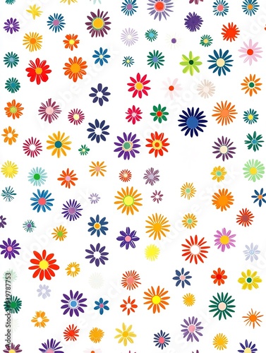 Colorful flower pattern