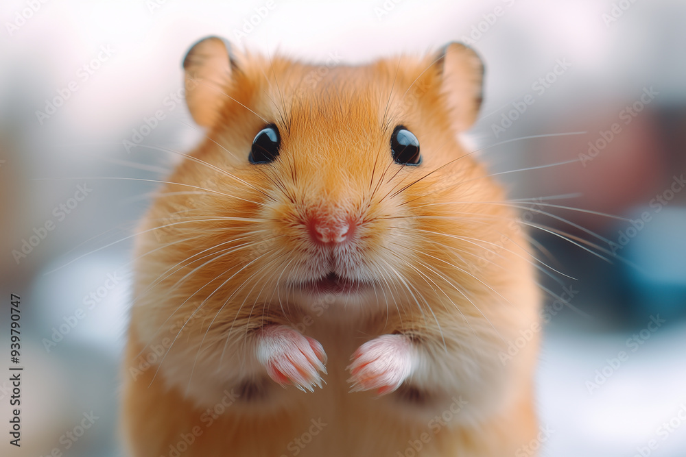 Hamster running on a wheel in a modern cage setup