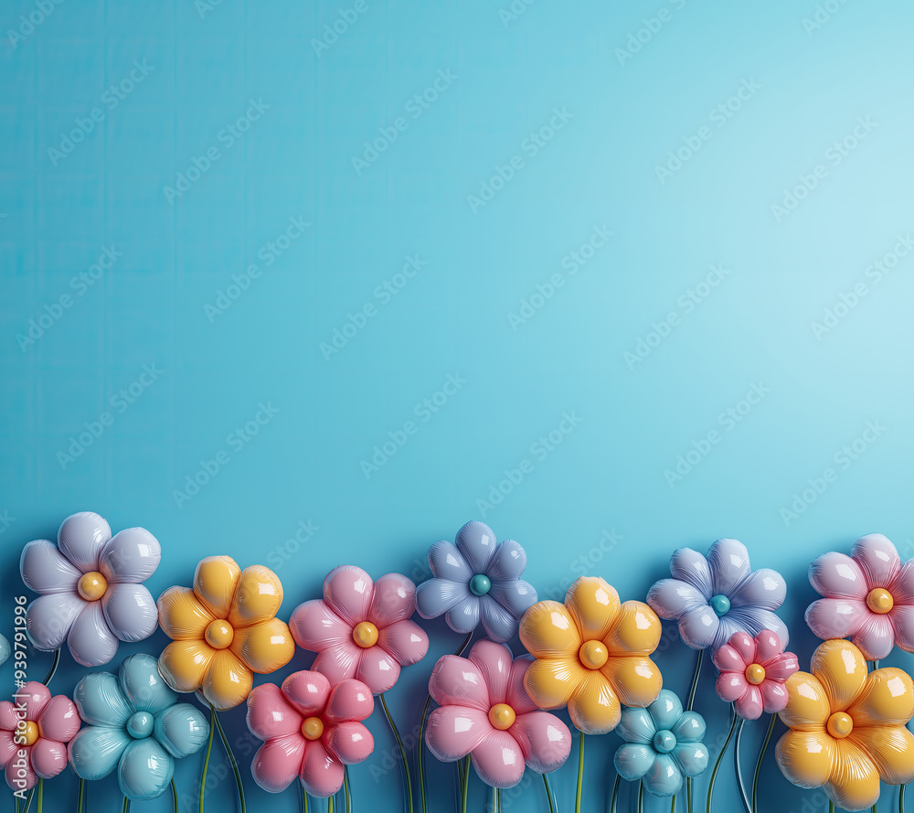 Obraz premium Flowers Frame Border Background - Space for Text 