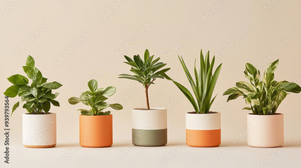 Obraz premium Plant collection for your home, no fuss, no planters needed.