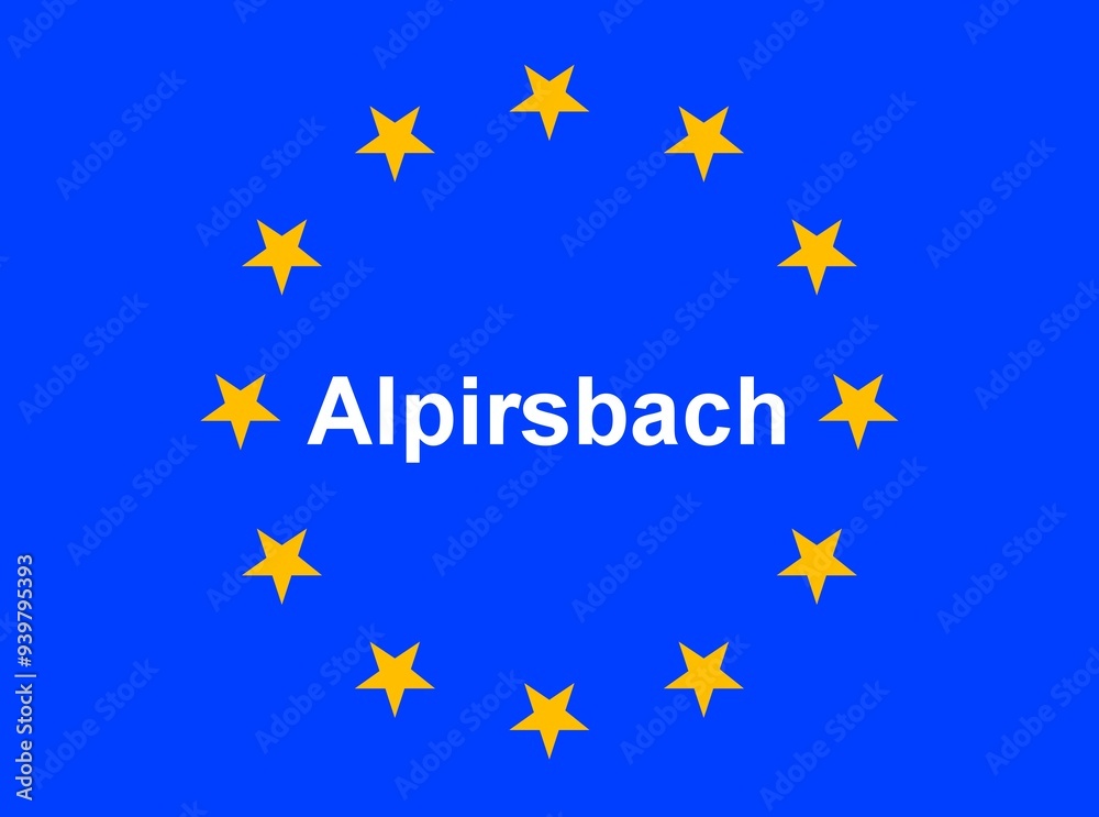 Illustration einer Europaflagge mit der Aufschrift Illustration einer Europaflagge mit der Aufschrift