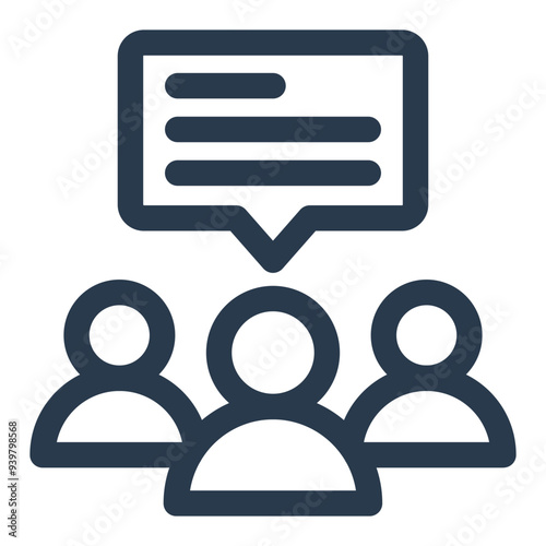 Group Chat Speech Bubble Vector Icon