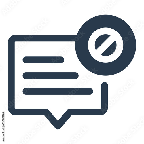 Block Speech Bubble Vector Icon