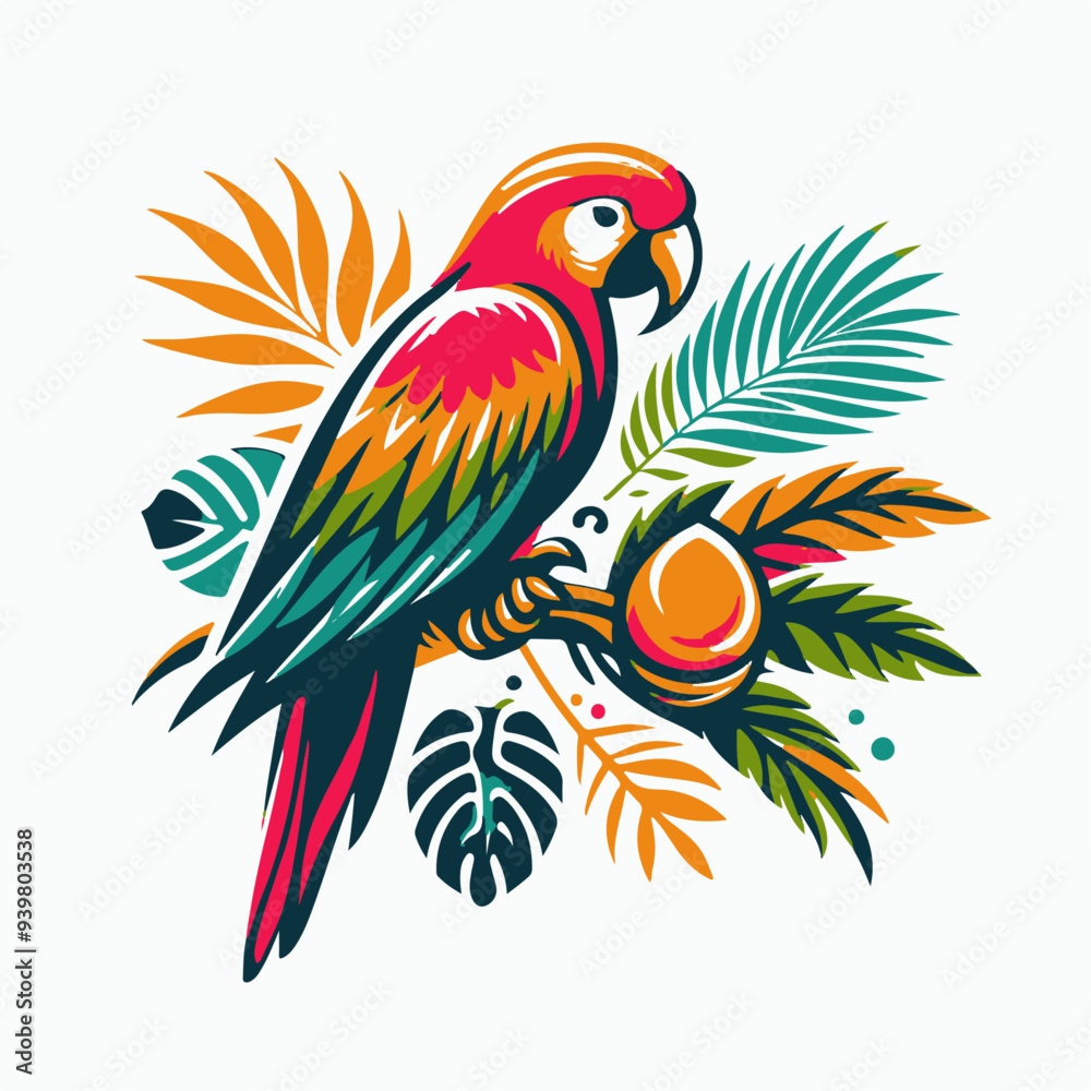 Fototapeta premium Premium Vector Parrot Bird 