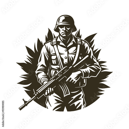 Group of Soldiers Silhouette Vector, Military Clipart for Design, Black and White Soldier Icons, Perfect for War-Themed Projects, Tactical Illustrations, Veteran Art, Army Graphics, and Patriotic 