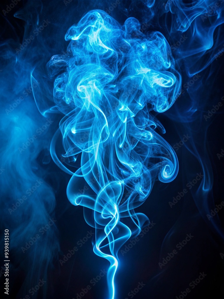 Obraz premium smoke on black background, smoke magenta and blue on black background, texture