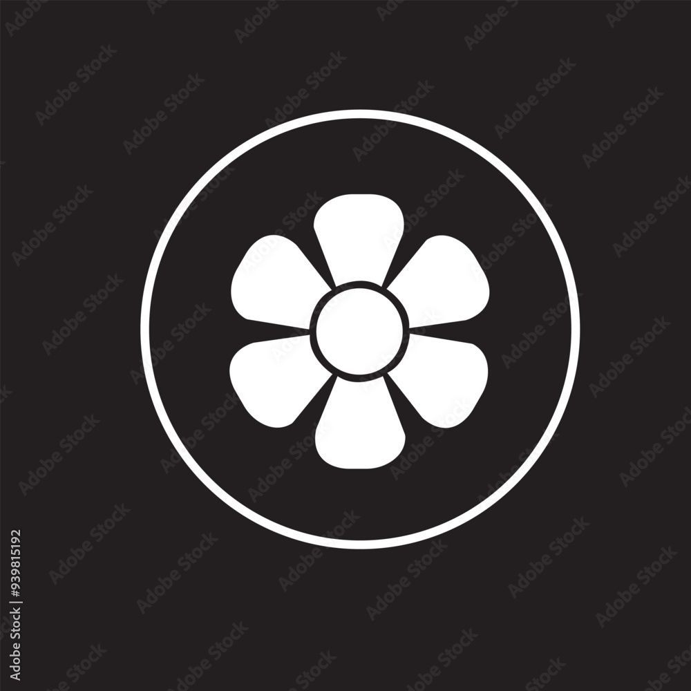 Simple Flower Design Icon Illustration Eps 8 Simple Flower Design Icon Illustration Eps 8