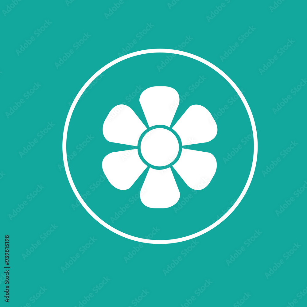 Simple Flower Design Icon Illustration Eps 8