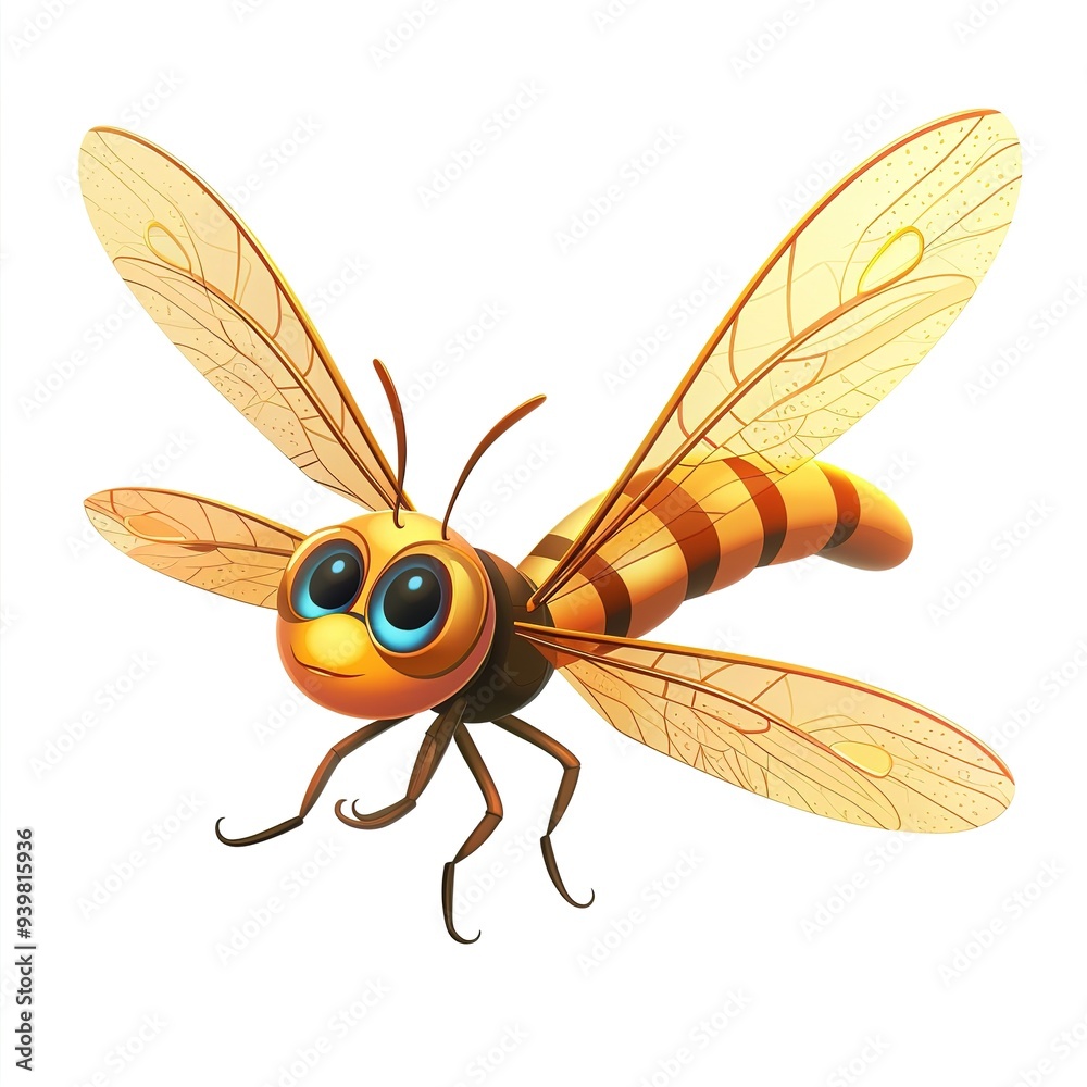 Dragonfly Wood element animal cartoon isolated whitebackground 16:9 Dragonfly Wood element animal cartoon isolated whitebackground 16:9