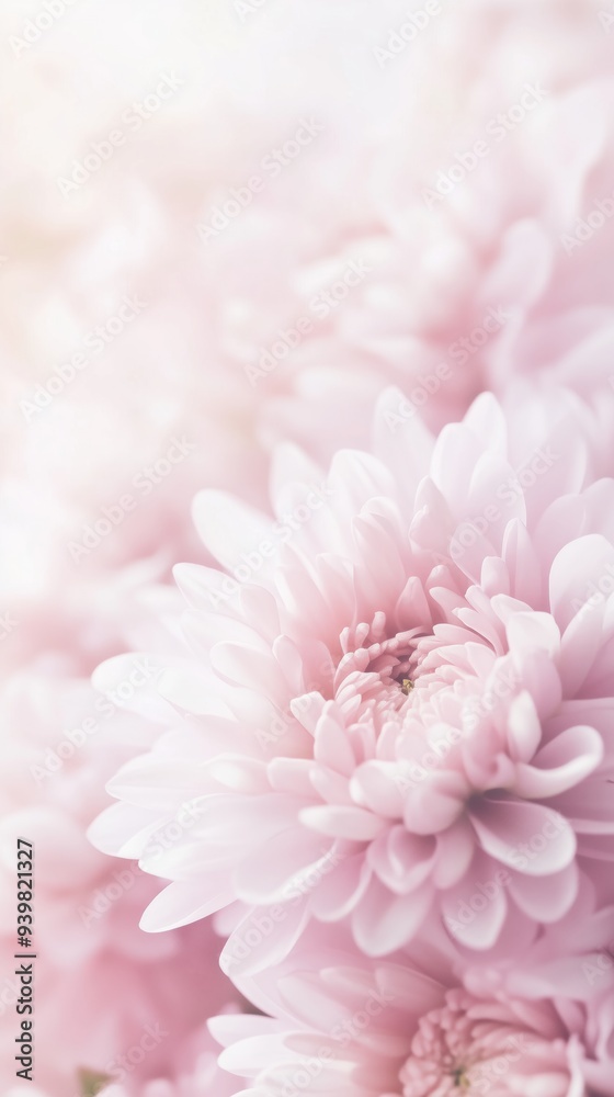 Light pink chrysanthemum flower background soft and dreamy pastel color palette Light pink chrysanthemum flower background soft and dreamy pastel color palette