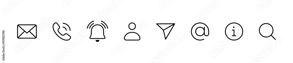 Contact us icon. Web icons set , call, email, address, bell, chat, send, message, mail, envelope, mobile, telephone, info, search, website, icon . communication contact icon. editable stroke Contact us icon. Web icons set , call, email, address, bell, chat, send, message, mail, envelope, mobile, telephone, info, search, website, icon . communication contact icon. editable stroke