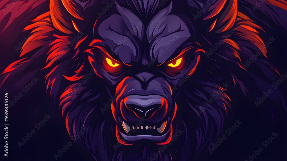Beast simple mascot logo design illustration image Beast simple mascot logo design illustration image