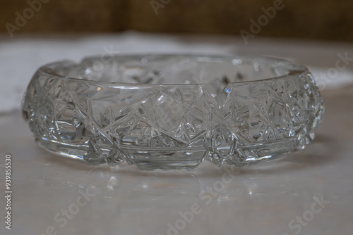 Ash tray on marble table