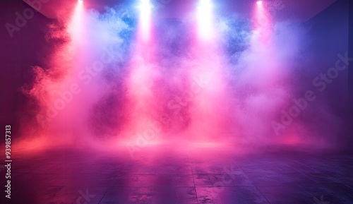 Wallpaper Mural Neon Lights and Smoke Torontodigital.ca