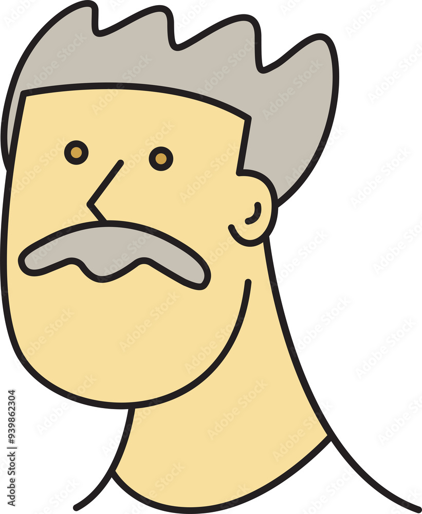 Obraz premium Old Man Character Icon