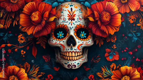 Symbol of the Day of the Dead in Mexico