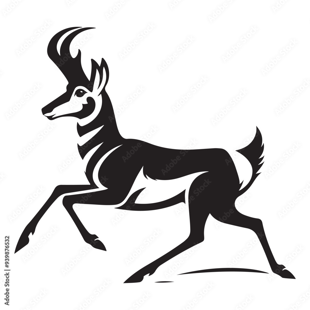 Fototapeta premium Antelope logo design, Antelope Vector Art And Graphics