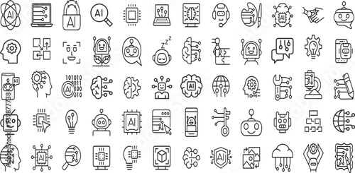 MACHINE LEARNING EDITABLE ICON SET 